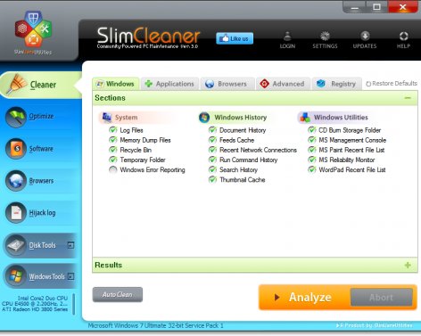 SlimCleaner - отличный бесплатный оптимизатор Windows