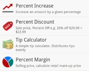 Percent Calculator Pro помогает решить бытовые задачки с процентами и долями