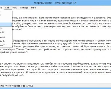 Jovial Notepad - функциональная замена стандартному блокноту
