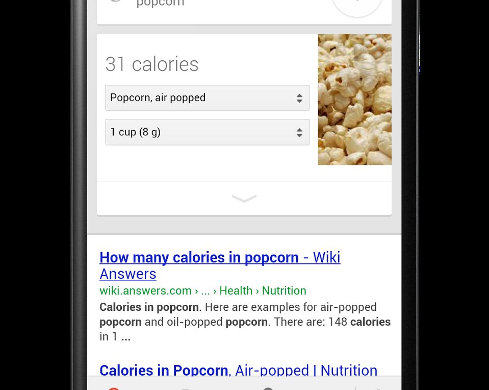 Google теперь умеет выводить данные о 1000+ продуктах питания